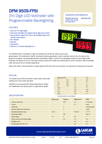 Thumbnail of document Data Sheet - DPM 950S-FPSI Voltmeter